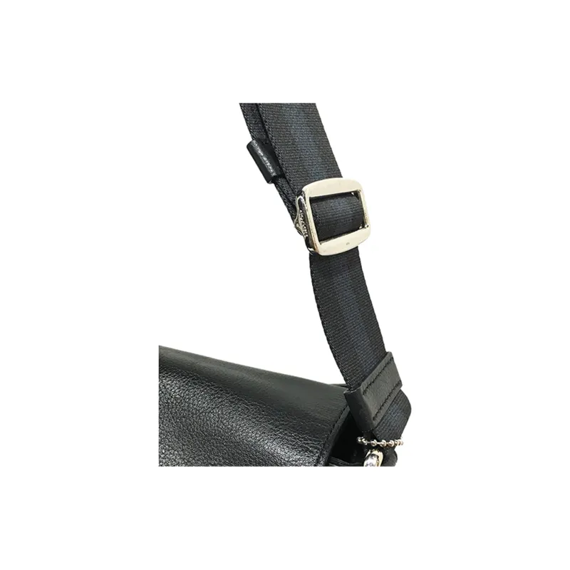 COACH Charles Cow Leather Shoulder Bag, Crossbody Bag, Briefcase Medium Size Men's Black-4