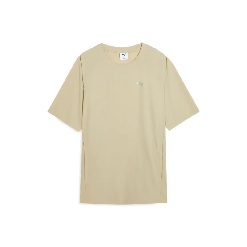 PUMA ESS ELEVATEDWOVEN T Shirt Unisex Sand Gravel Gray 68-0