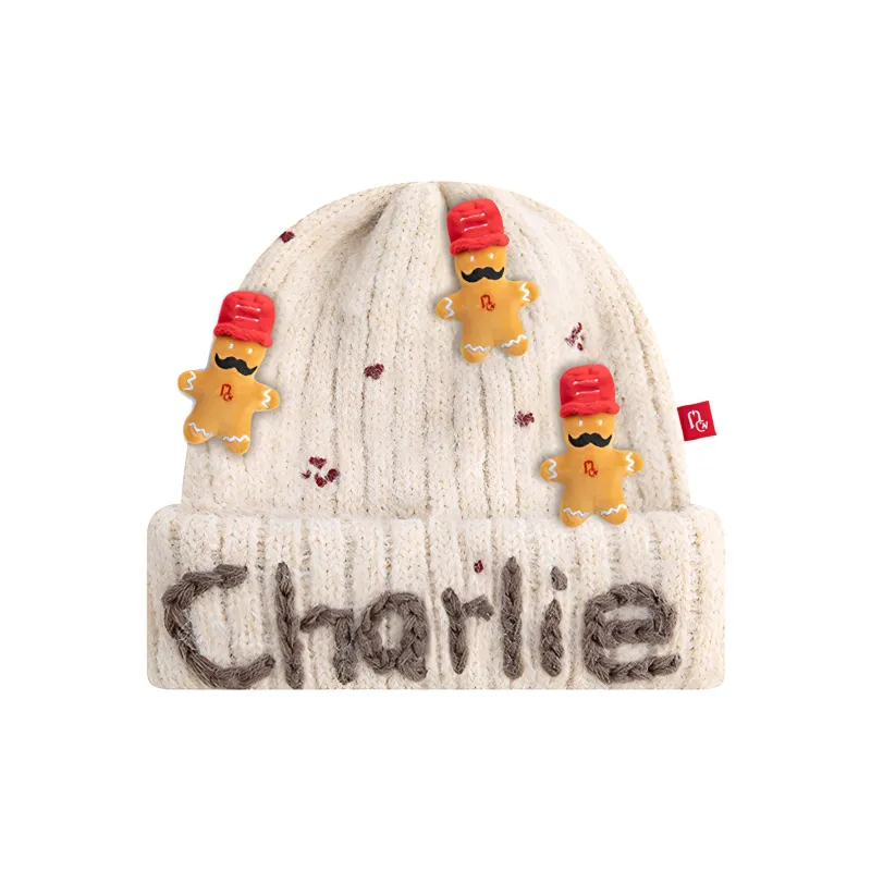 Charlie Luciano Wool Blend Knitted Fabric Beanie Unisex White-0