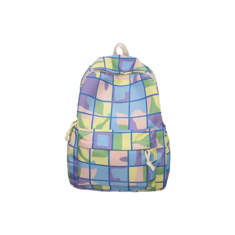 Moonshine Nylon Backpack Unisex Blue White/Turquoise/Purple Pink/Blue Purple-8