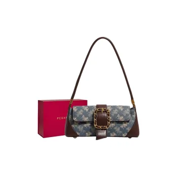 PESASRIE PVC Shoulder Bag Women's Blue
