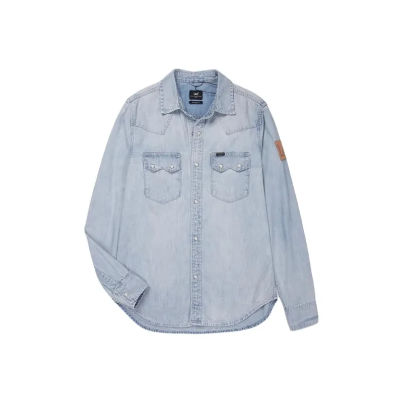 Lee Shirts Men Light Blue-0
