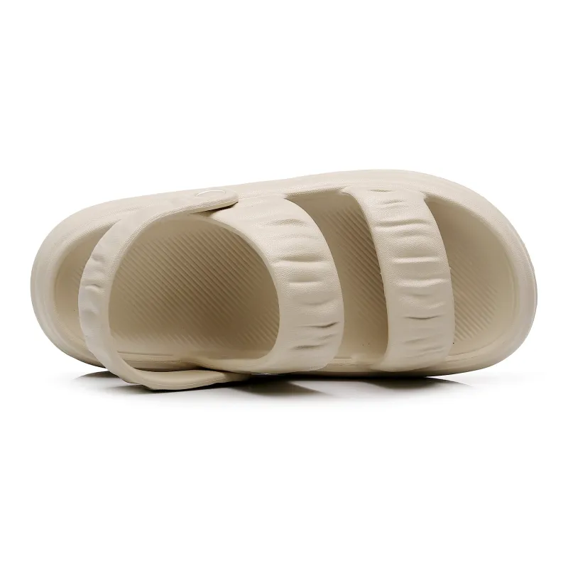 Golofi Minimalist Style Squashy And Bouncy Feeling Slippers For Women's Summer Platform Home Use-7