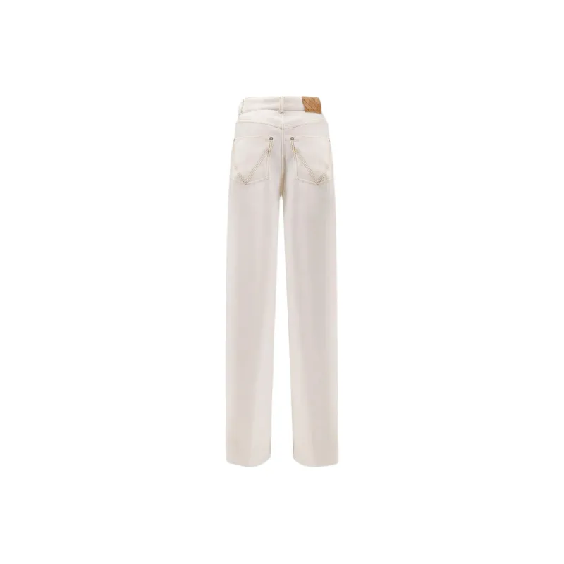 Bottega Veneta Wide Leg Trouser 'Dove'-1