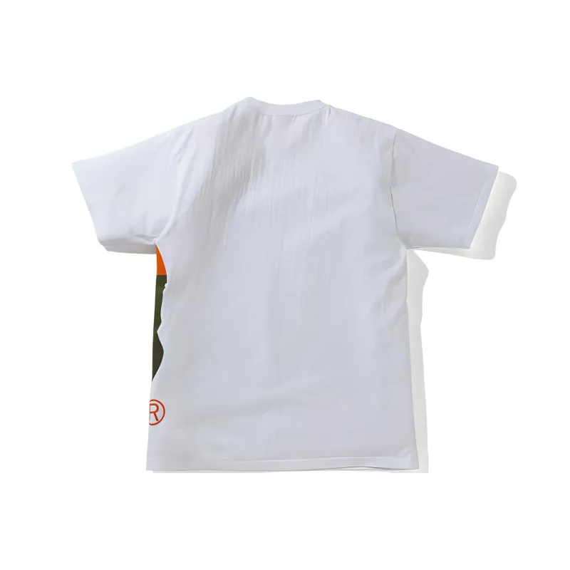 A BATHING APE Color Block Side Big Ape Head Tee-7