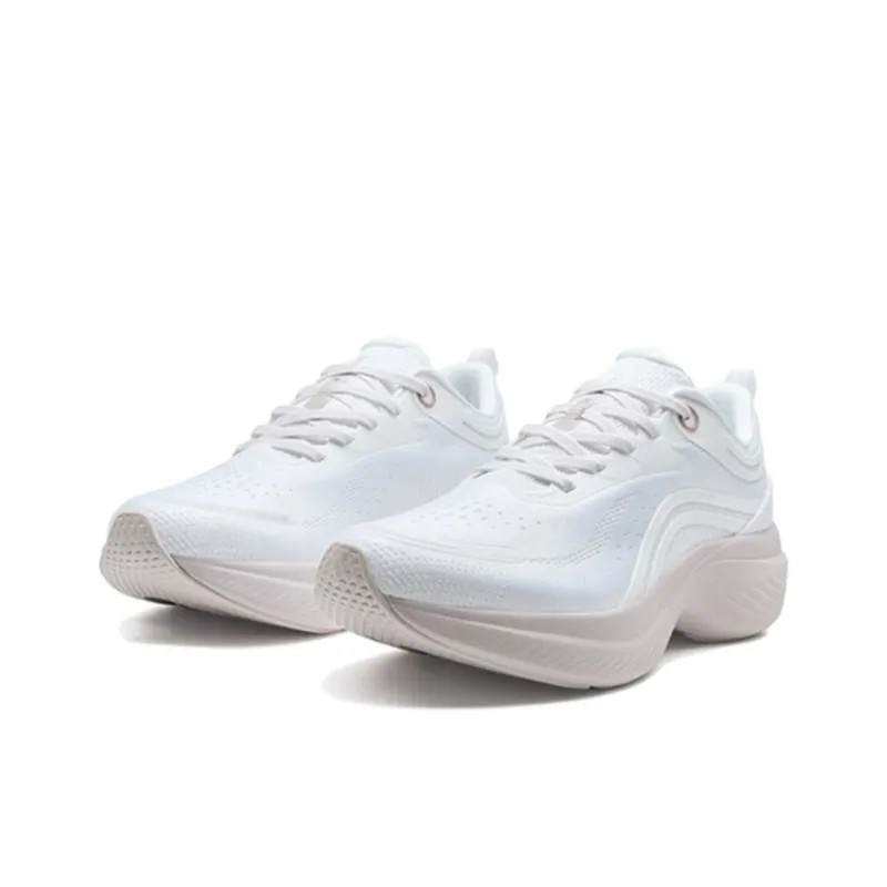 XTEP Abrasion Resistant Coverage Low Top Casual Running Shoes Women's Classic White-2