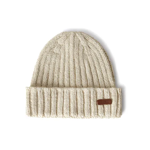 Loro Piana Cotton, Leather Beanies Men's Sand Yellow