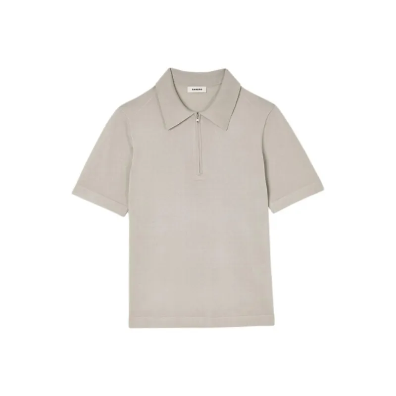 Sandro Fine knit Polo Shirt-0