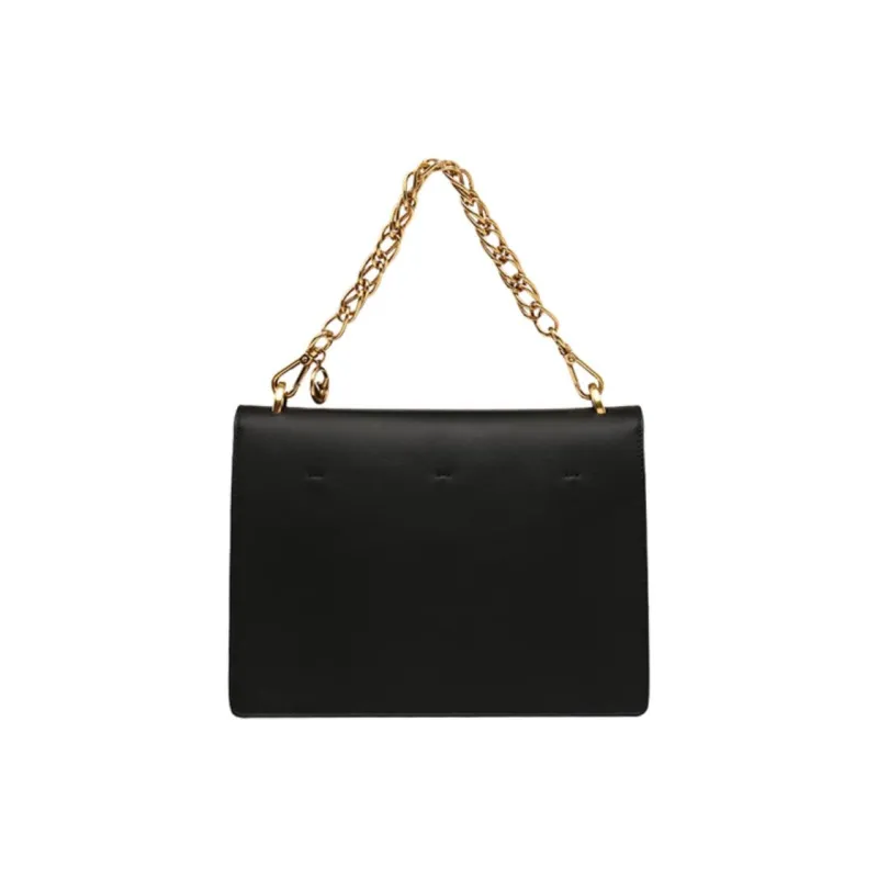 FENDI Kan U Leather One Shoulder Crossbody Portable Women's Black-1
