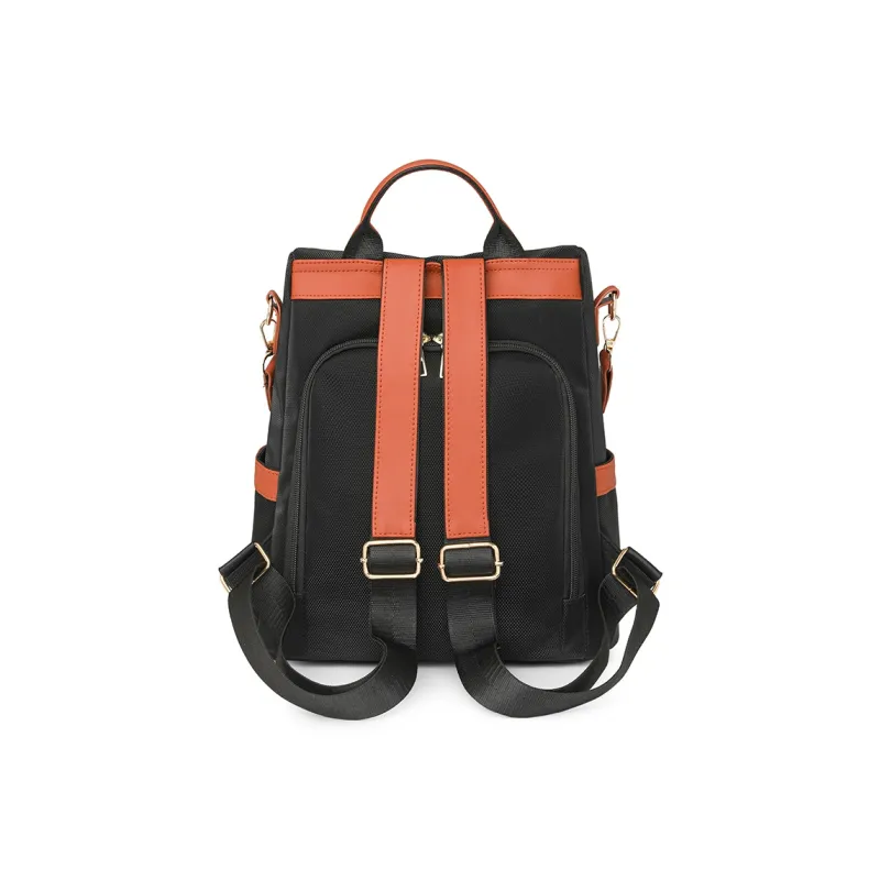 Single Warehouse PU Backpack Regular Unisex Black & White/Black & Brown/Caramel/Blue/Red/Pink-29