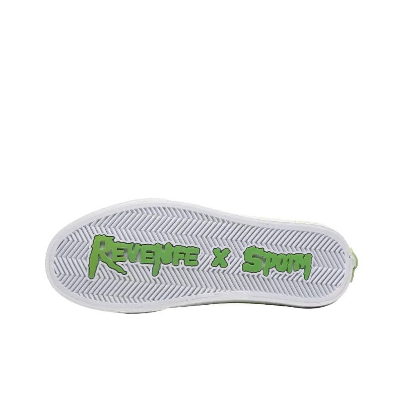 REVENFE X SPOTM x BURNING FLAME Slip Resistant, Breathable, Lightweight Low Top Canvas Shoes Unisex-30