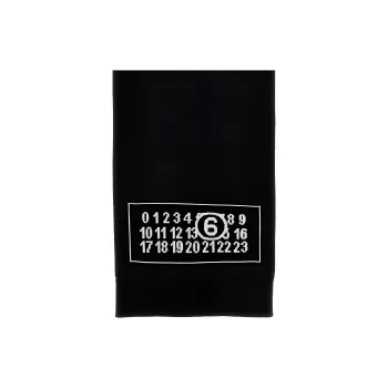 MM6 Maison Margiela Logo Intarsia Knitted Scarf