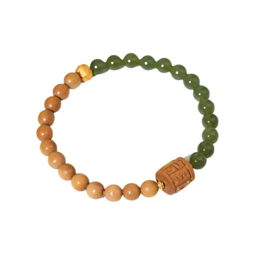 JITING Laoshan Sandalwood Single Wrap, Beaded Bracelet Unisex
