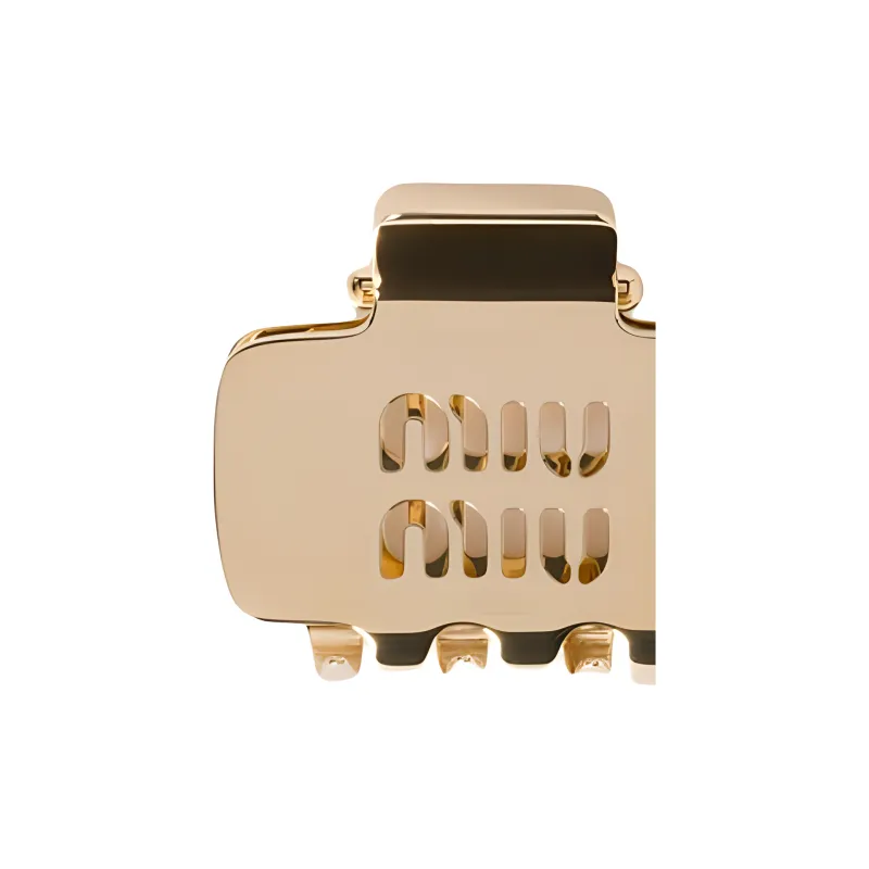 MIU MIU Hair Clips Women's Gold-3