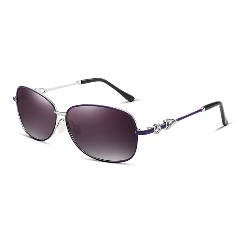 PRETTYALLUSION Metal Oval Sunglasses Women's-8