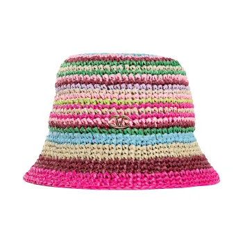 Valentino Color Raffia Bucket Hat