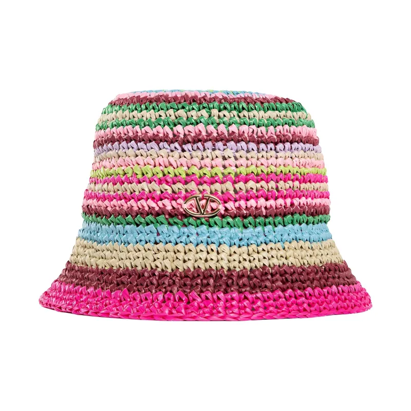 Valentino Color Raffia Bucket Hat-0