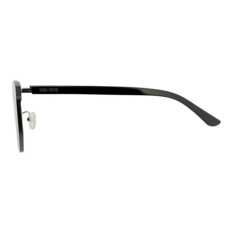 VEDI VERO Acetate Metal Square Sunglasses Men's Black-2