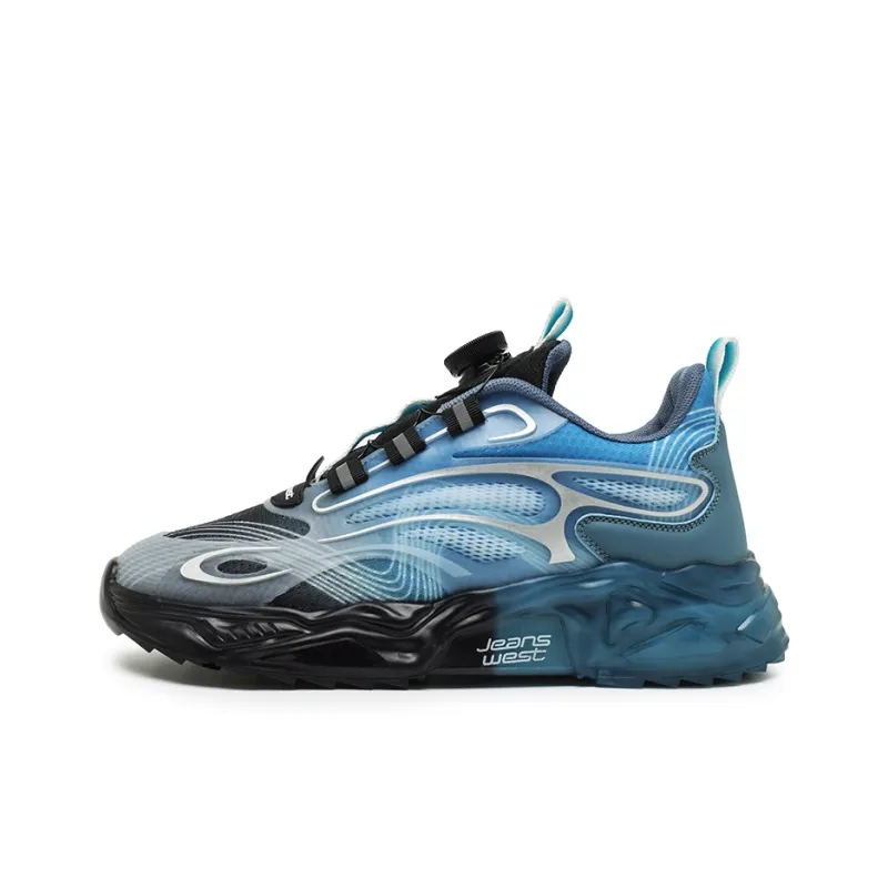 JEANSWEST Cushioning Rebound Impact Resistant Lightweight Breathable Low Top Running Shoes Men's-2