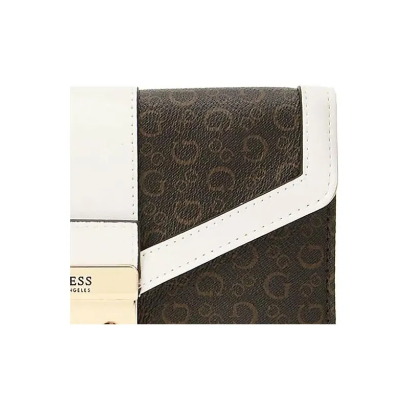 GUESS Polyvinyl Chloride Clutches Wallets Women's Brown-3