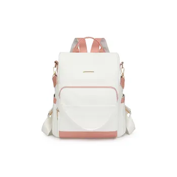 Single Warehouse PU Backpack Regular Unisex Black & White/Black & Brown/Caramel/Blue/Red/Pink