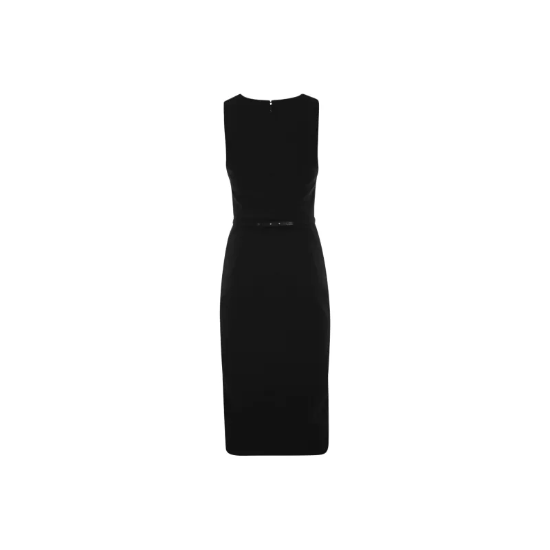 Elisabetta Franchi Contrasting Topstitching Crepe Bustier Style Dress-1