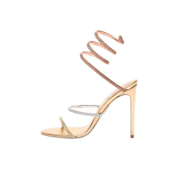 RENE CAOVILLA Cleo Slide Slippers 10.5cm Women's Gold