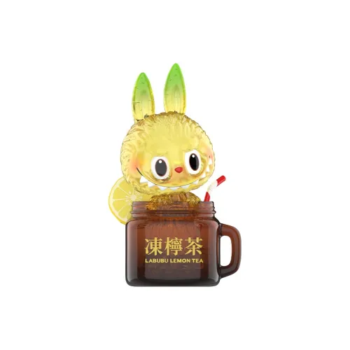 POP MART Labubu Iced Lemon Tea Figure Hang Tag Box 9.8cm