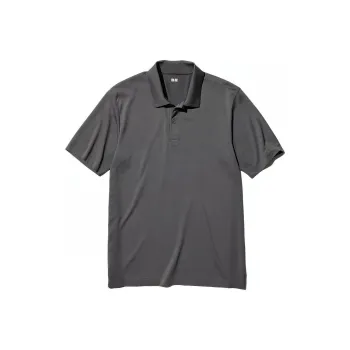 UNIQLO Polo Shirt Unisex Asphalt Gray