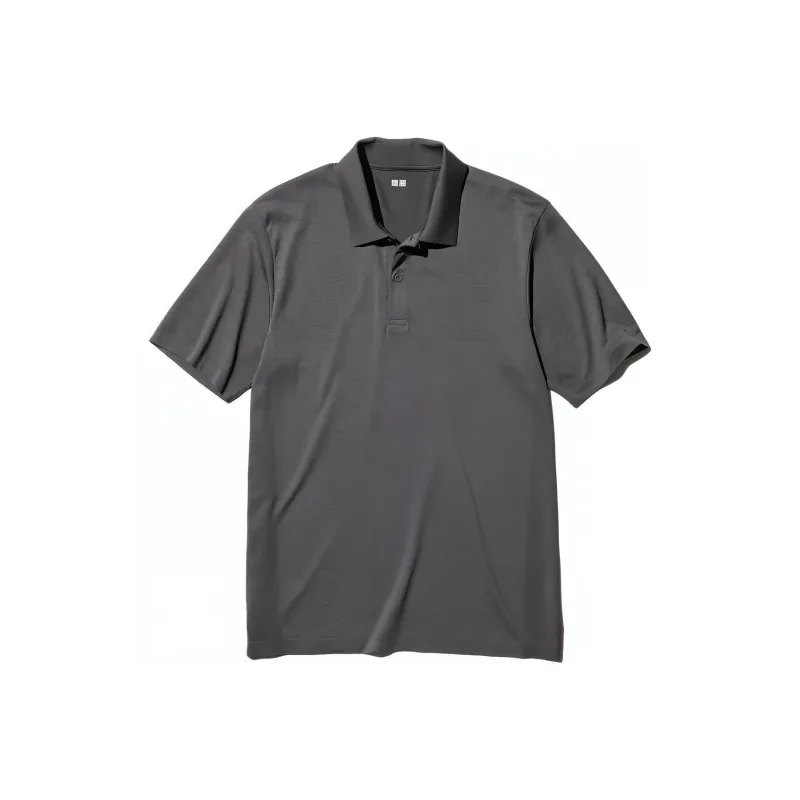 UNIQLO Polo Shirt Unisex Asphalt Gray-0