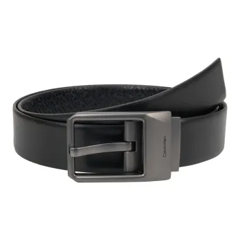 CALVIN KLEIN Split Cow Leather Belts Men's Space Black 3.5cm
