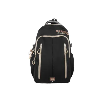 Yalu Nylon Backpack Unisex Black/White/Red