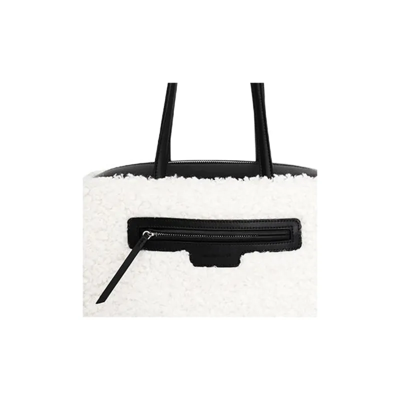 VENVENNET Cow Leather Handbag, Shoulder Bag Unisex Eskimo Toast-3