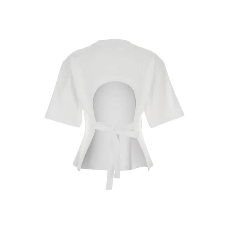 GANNI Tie Back T Shirt-1