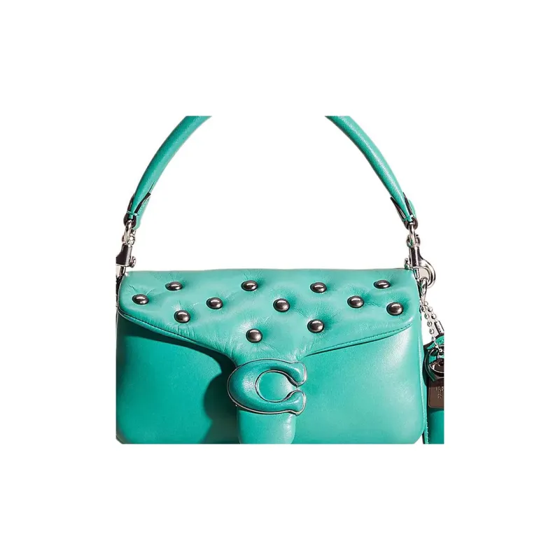 COACH Pillow Nappa Leather Pillow Bag Handbag, Shoulder Bag Small Size Women's Bright Green-3