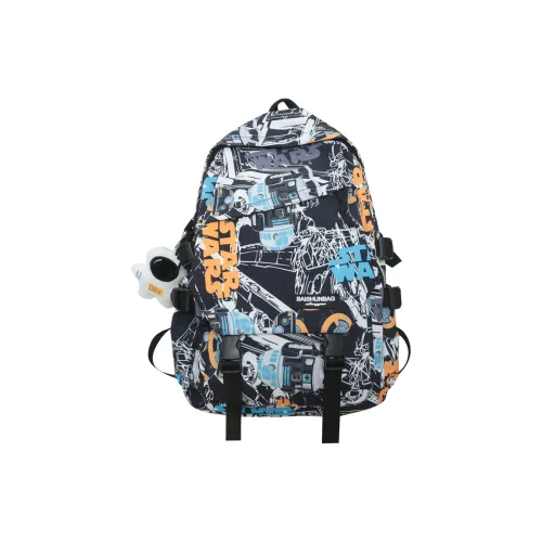 SUN EARTH &U Nylon Backpack Unisex Multicolor