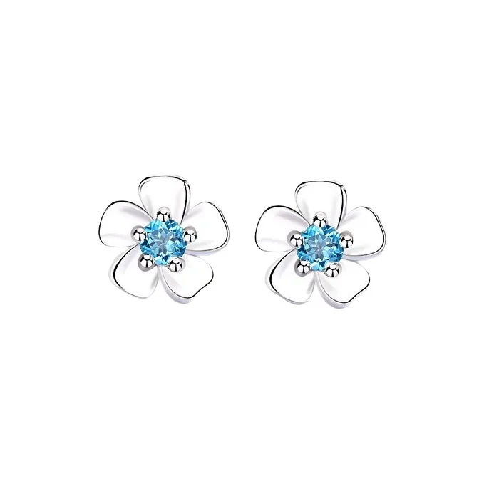 QUIET LOVE S999 Fine Silver Stud Earrings Women's-4