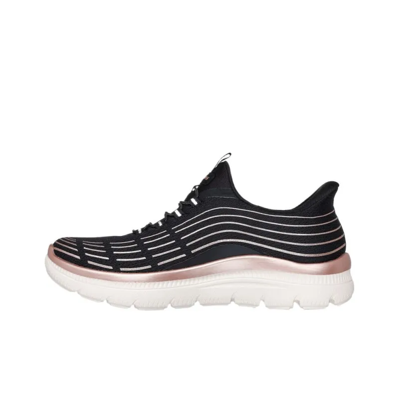 Skechers Slip ins Anti Slip Wear Resistant Low Top Casual Shoes Women's Black-2