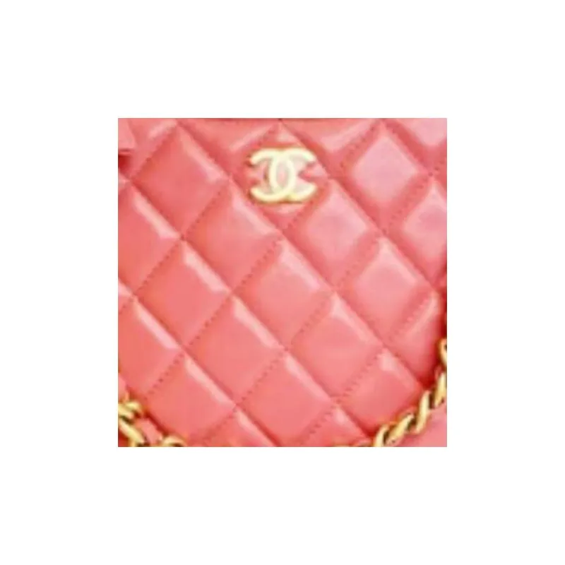CHANEL Bright Lambskin Hobo Bag, Shoulder Bag, Handbag Trumpets Women's Pink-1