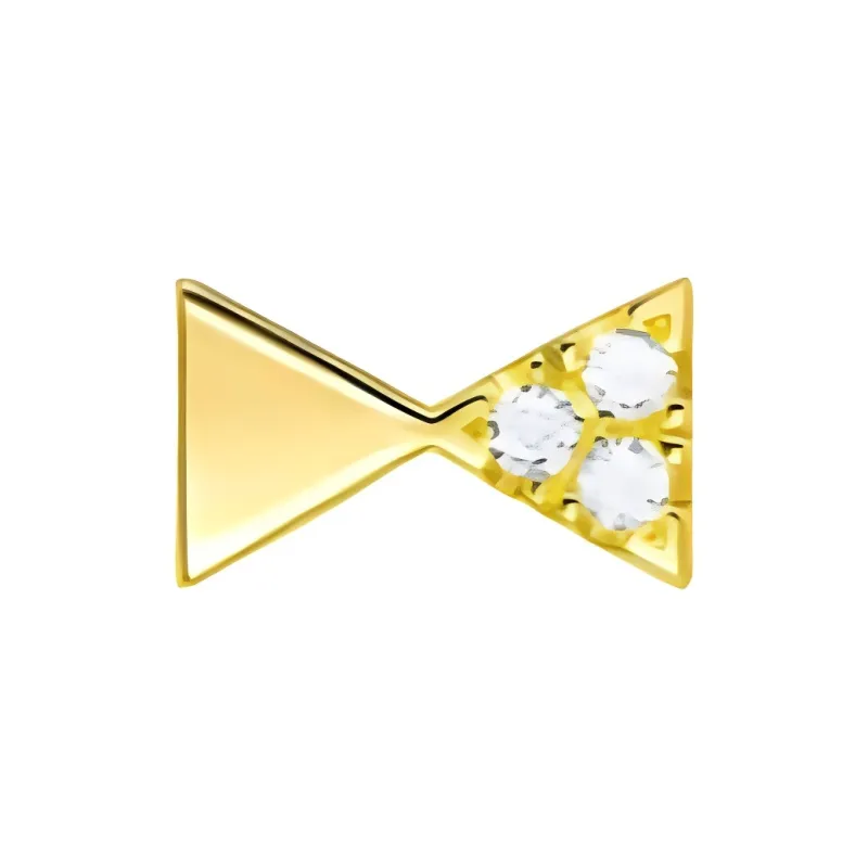 AHKAH 18K Gold, Diamond Stud Earrings Unisex Gold-0