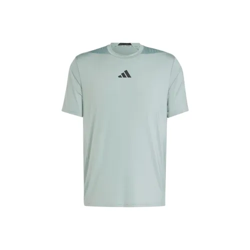 Adidas Designed for Training Intensity T Shirt Men's Silver Green