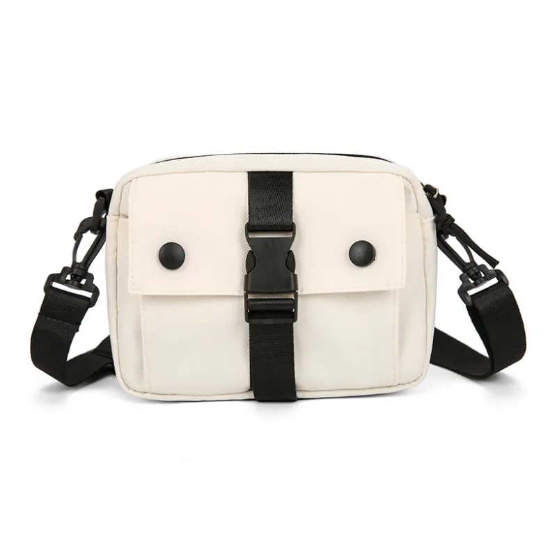 Tong Tong Rabbit Nylon Crossbody Bag Unisex Black/White/Khaki-5