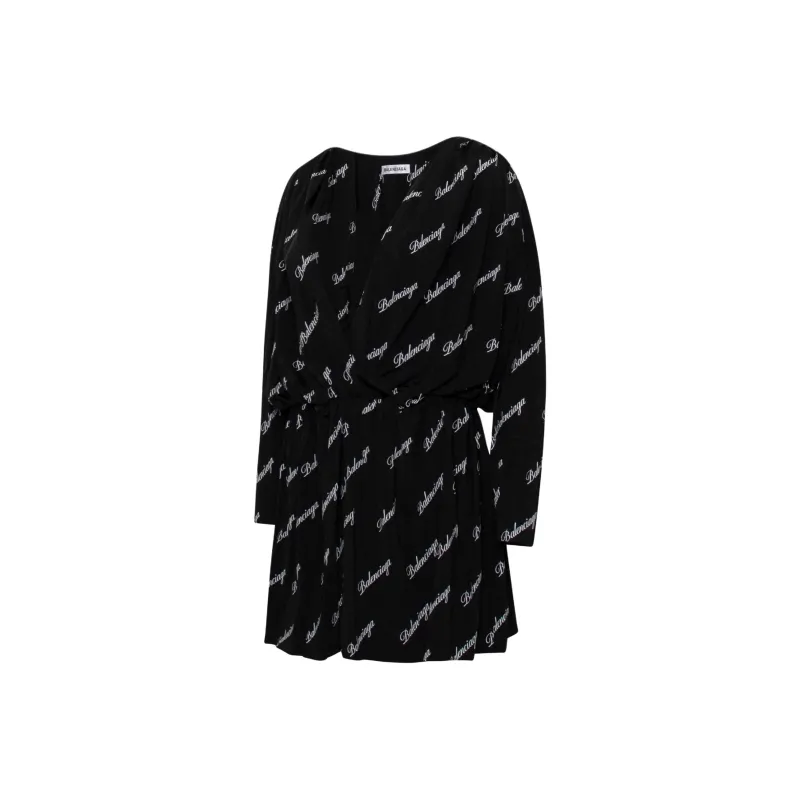 Balenciaga Long Sleeved Dresses Women's Black-1