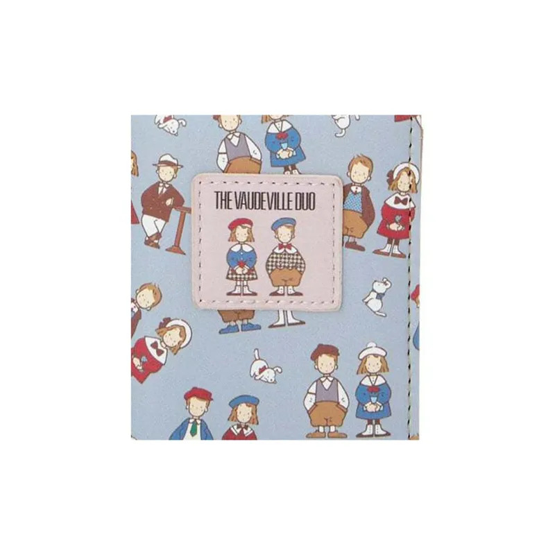 Sanrio PU Passport Wallet, Card Holder Unisex Light Blue & Pink-4