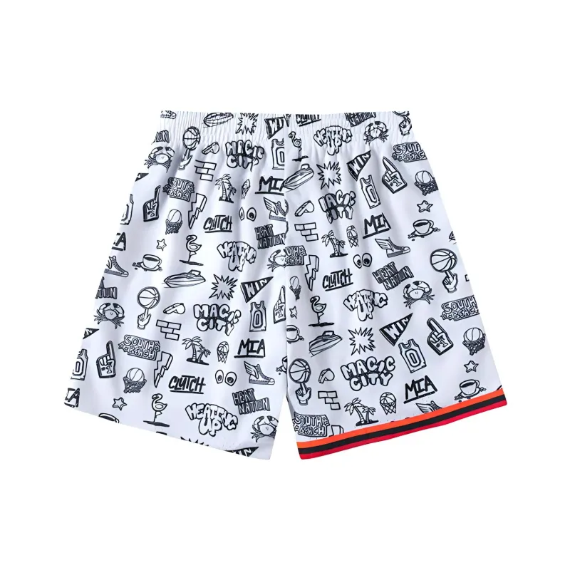 Mitchell Ness Basketball Shorts Men White-1
