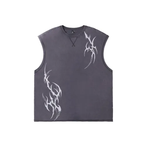 N MAX Tank Tops Unisex Washed Black