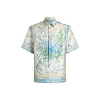 ETRO Graphic Printed Short Sleeved Shirt