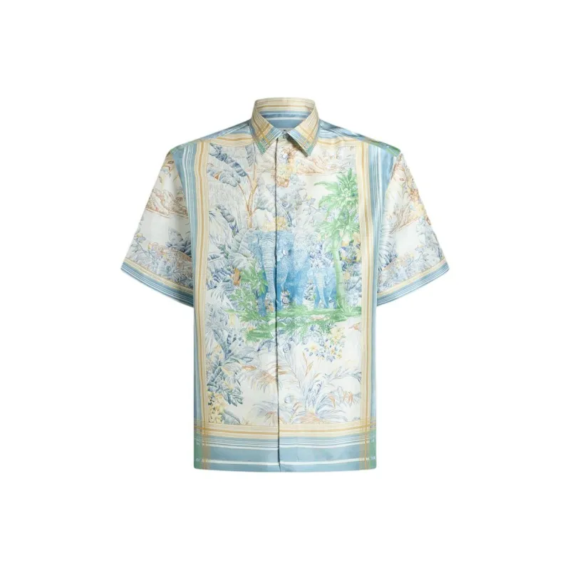 ETRO Graphic Printed Short Sleeved Shirt-0