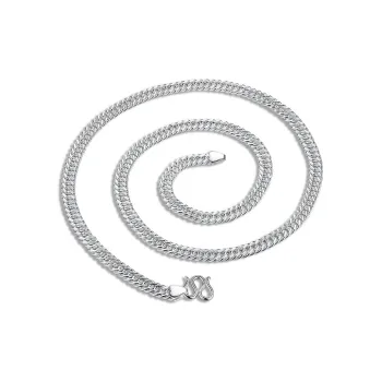 Trendy Beauty 990 Fine Silver Necklaces Men's