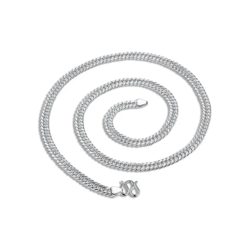 Trendy Beauty 990 Fine Silver Necklaces Men's-0